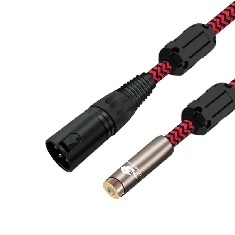 3Pin jack XLR штекер RCA гнездо Аудио кабель микшер консоли микрофоны усилитель шнур 1 м 2
