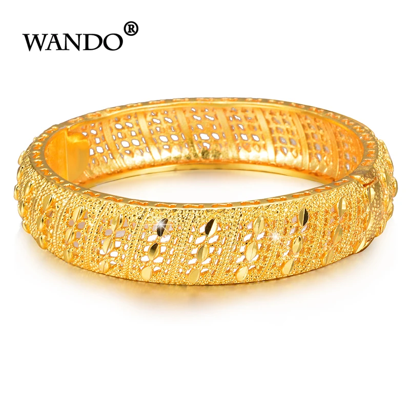 WANDO 4 шт./лот Эфиопский/Нигерия Дубай золотой цвет перевернутая форма широкие
