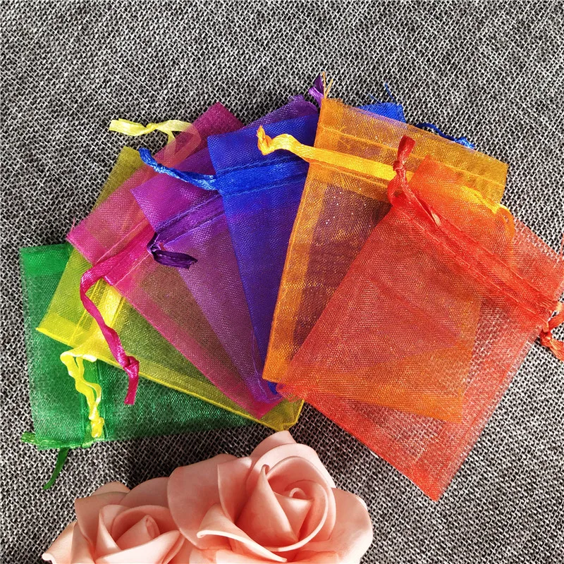 50 шт. 14X19cm тюль ткань свадебная сумочка из органзы Вуаль подарок рождественские