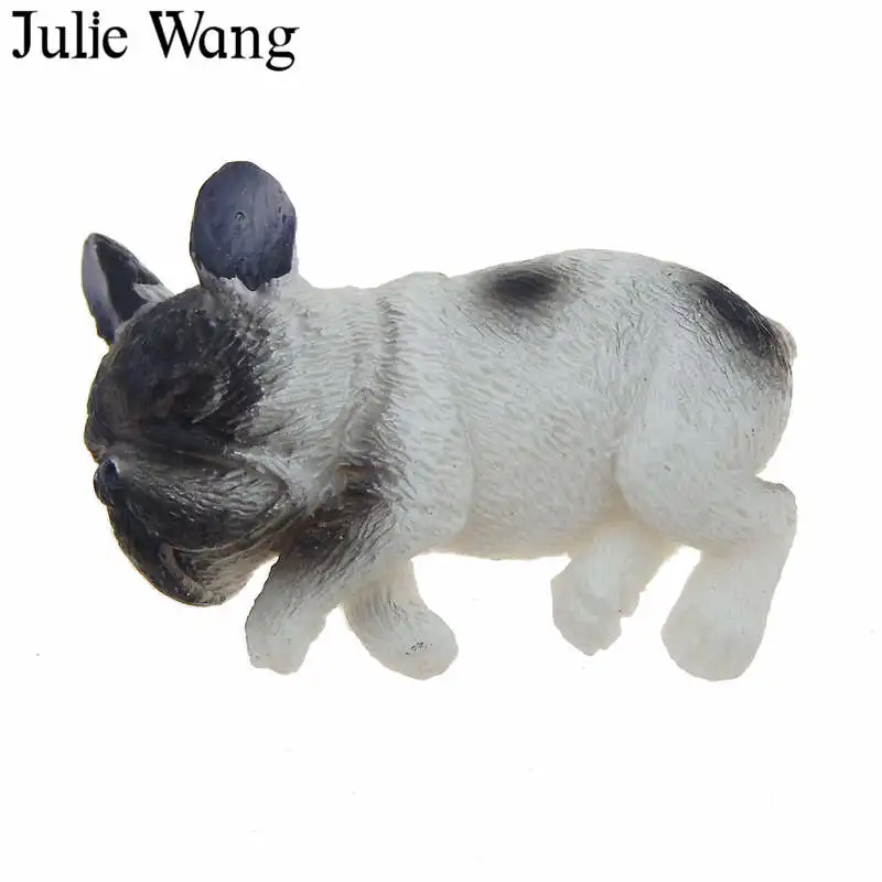 Julie Wang 2 шт. полимерная собака корги мопса искусственное животное ювелирные