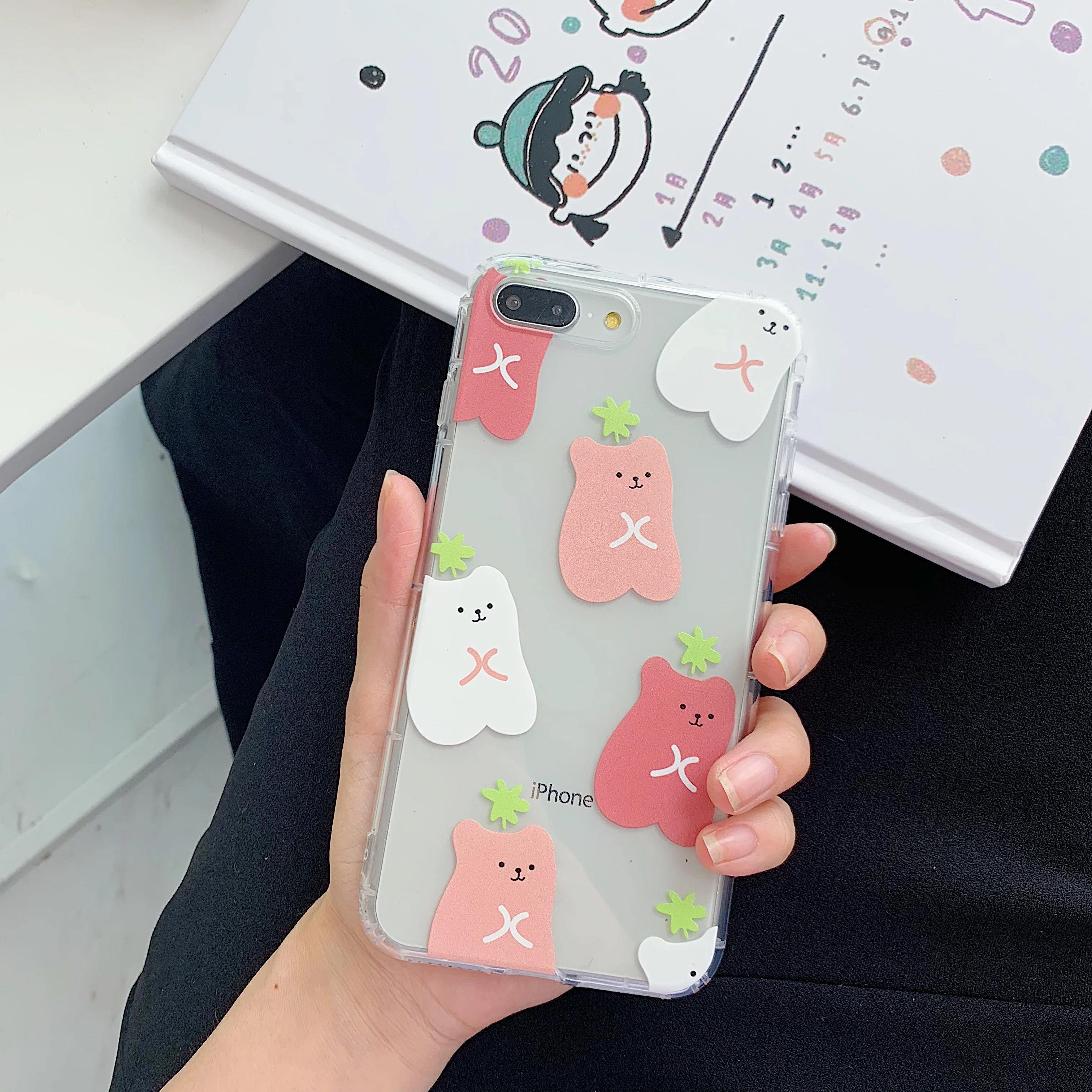 Прекрасный мультфильм Конфета медведь чехол для телефона iphone XR X XS Max чехлы 6 6s 7 8