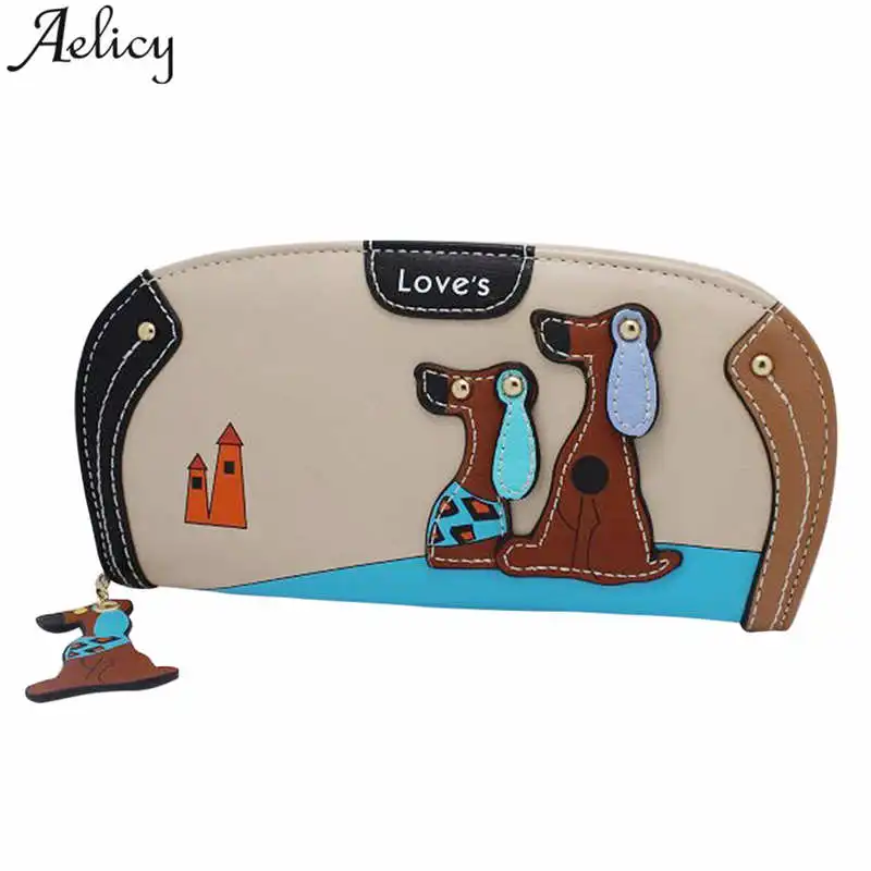 Aelicy Модный милый Длинный кошелек для женщин из искусственной кожи с рисунком