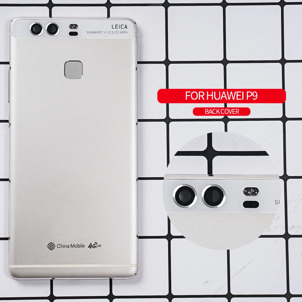 OTMIL Задняя стеклянная задняя крышка для HUAWEI P9 Корпус батарея корпус + Боковая