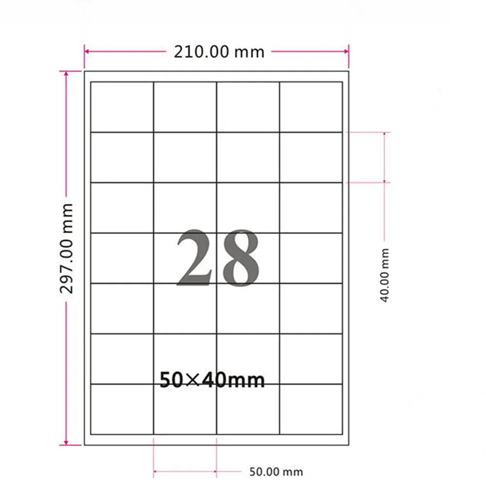 Матовая Белая А4 крафт-бумага самоклеющаяся квадратная печать этикетки наклейки