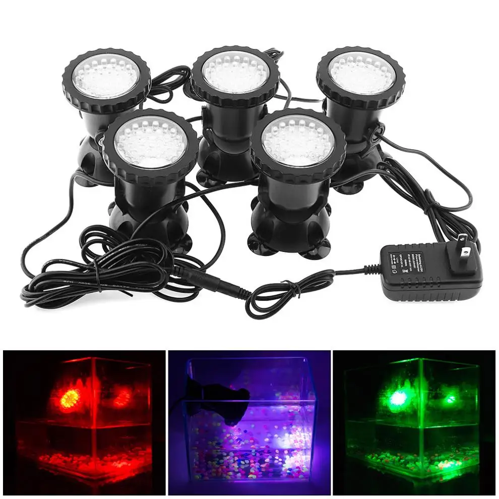 5 шт./лот Led подводный 12В 7 цветов меняющий водонепроницаемый точечный свет для