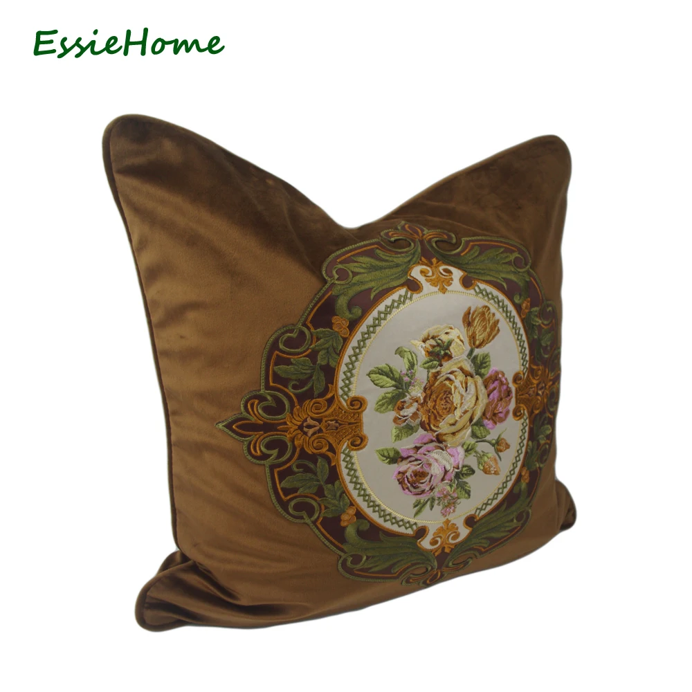 ESSIE домашняя Роскошная Высококачественная коричневая бархатная наволочка с