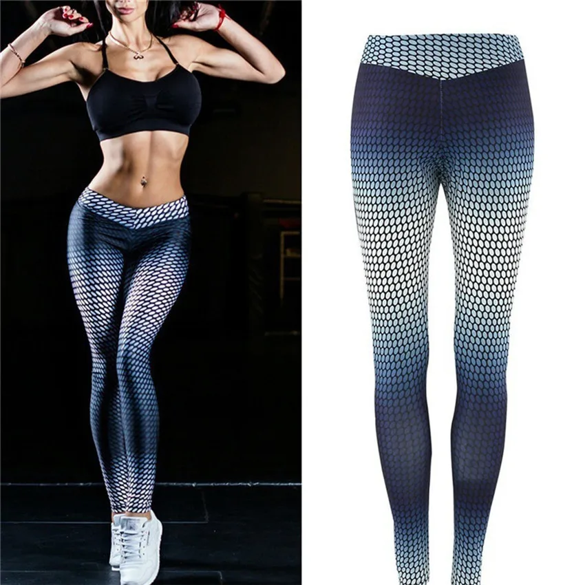 

2019 Printing Leggings Put Hip Elastic High Waist Legging Breathable Slim Pants