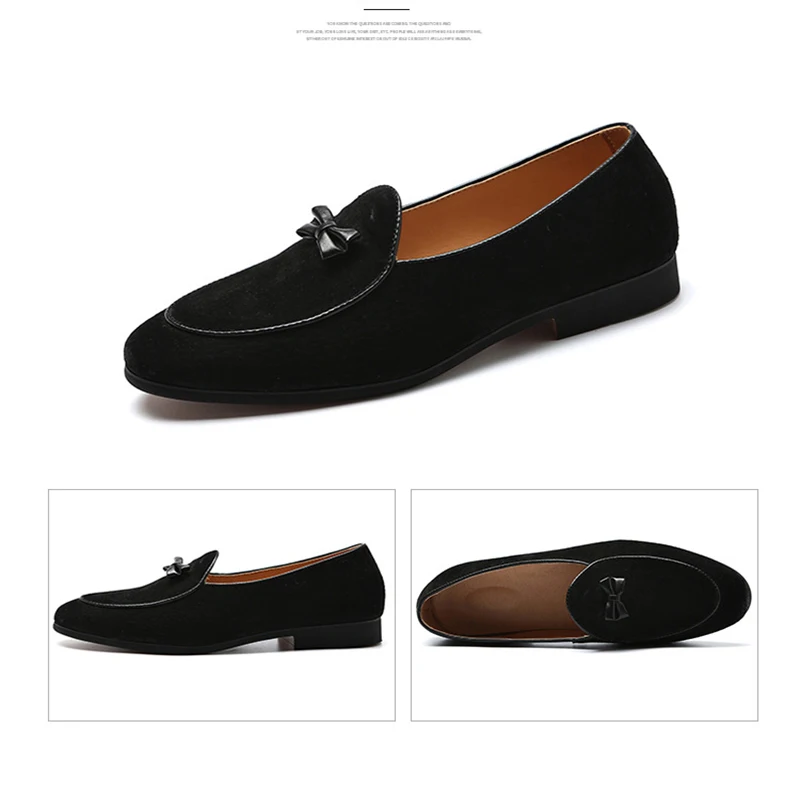 Мокасины мужские замшевые без шнуровки повседневные обувь для вождения туфли