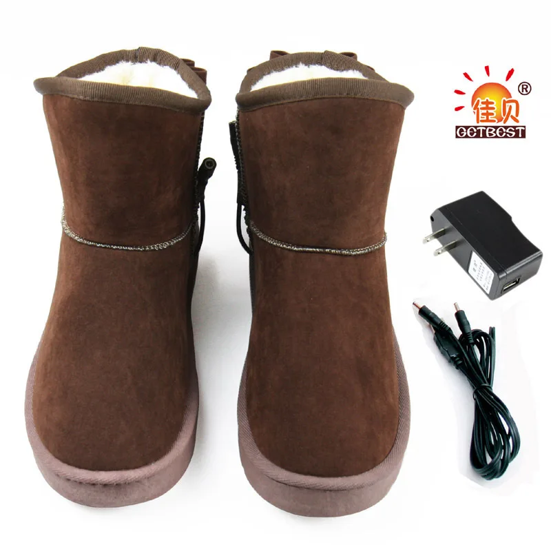 Jia Pui genuine warm shoes snow boots hot shoe charging heated foot treasure men and women can go dual USB plug | Дом и сад