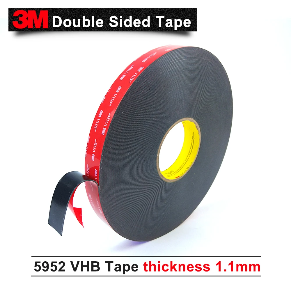 3M VHB 5952 черная двухсторонняя лента выдающаяся прочность акриловая клейкая 15 мм * 33
