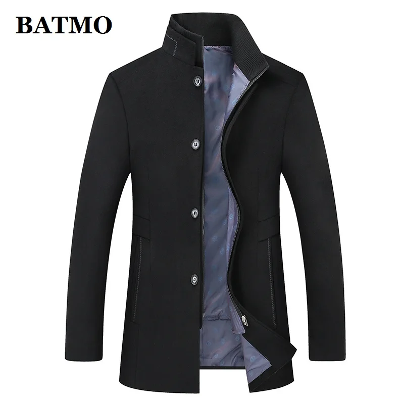 Мужской теплый Тренч BATMO Толстая шерстяная куртка большие размеры 1818 для зимы 2019 |