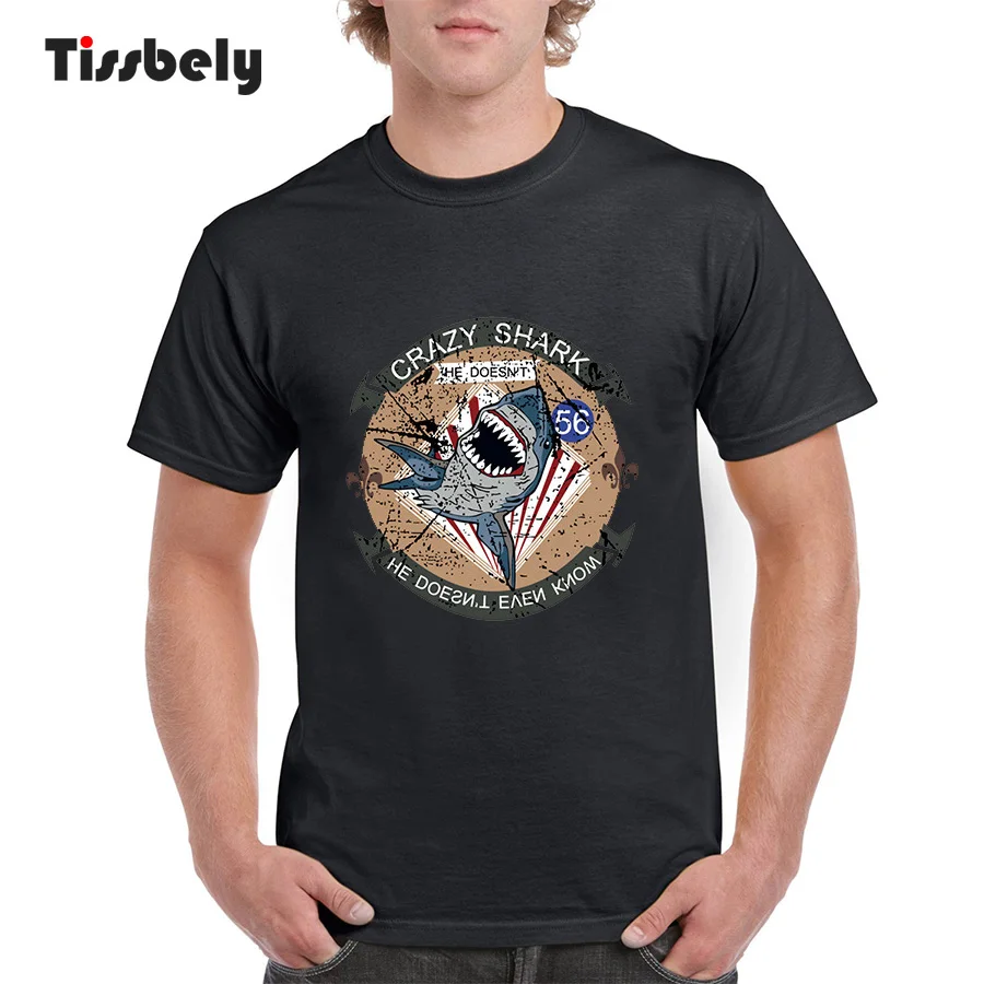 Tissbely Cotton Vintage T-shirt Men He Dont Never Know O Neck Plain T Shirt for Blue | Мужская одежда