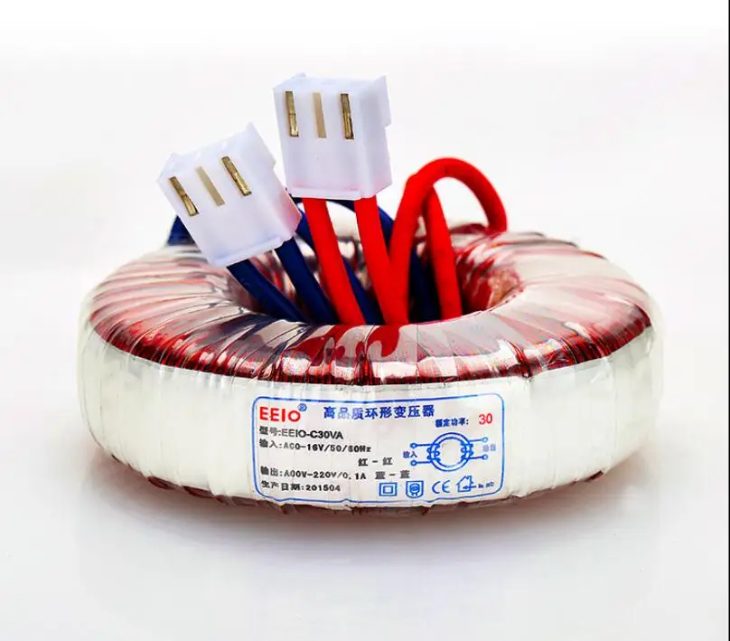 220V 0.1A tranformer 30VA тороидальный трансформатор медь пользовательские трансформатор 16V 1.87A вход powertransformer