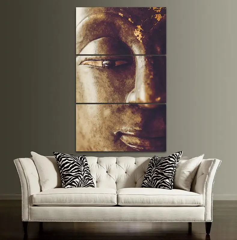 

Framed 3pcs Abstract Buddha Modern home decor Canvas Print Painting Wall Art Picture For Living Room Modular picture