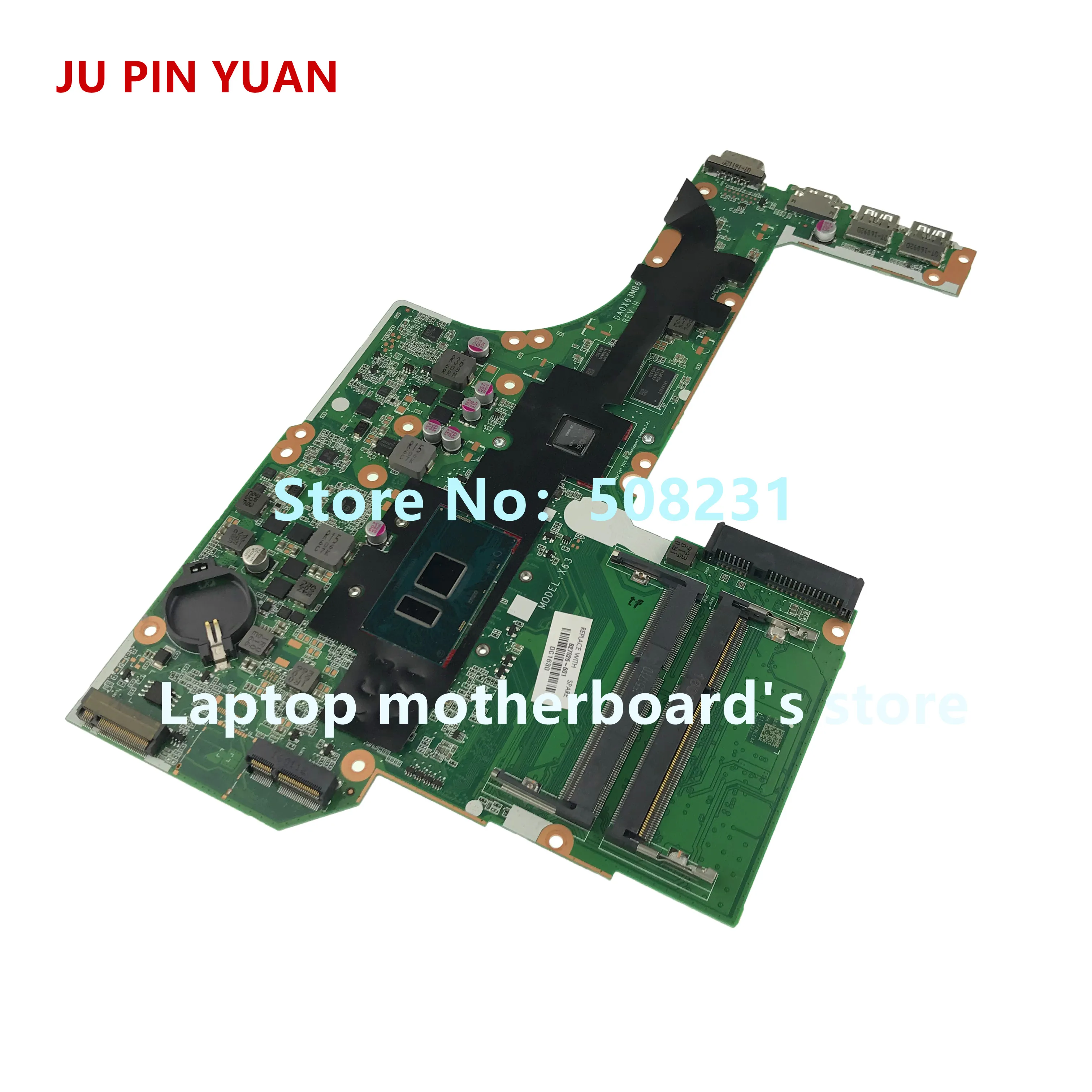 Ju pin yuan 915468-601 915468-001 аккумулятор большой емкости DAG37DMBAD0 материнская плата для ноутбука для женщин, hp ноутбук 17-W 17-AB Тетрадь ПК 1050 2 Гб i5-7300
