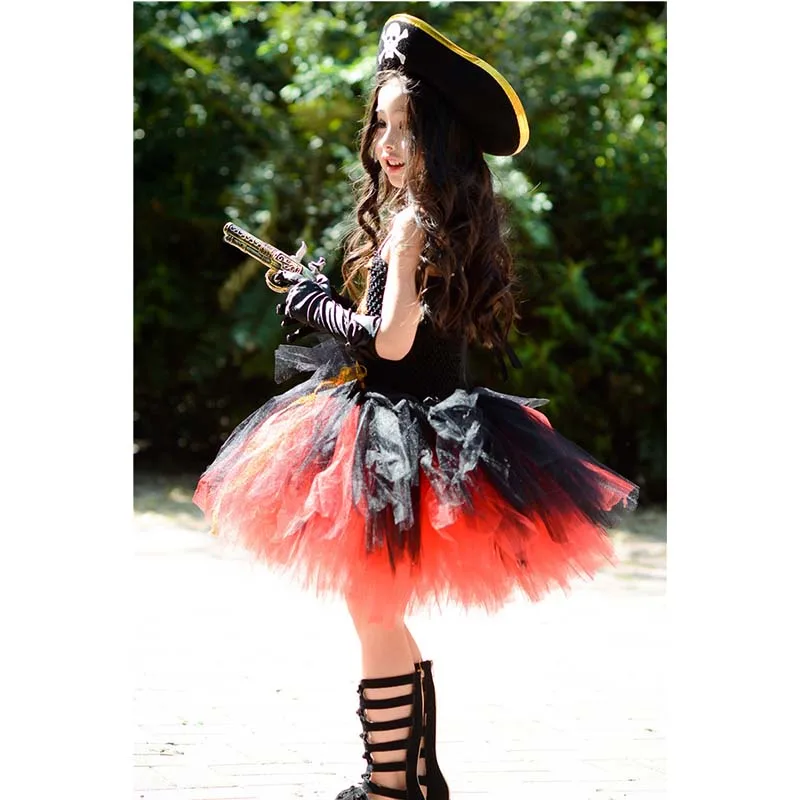 Girls Halloween Dress Set Cos Pirate Cool Show Children Ghost Female Pirates costume clothes | Детская одежда и обувь
