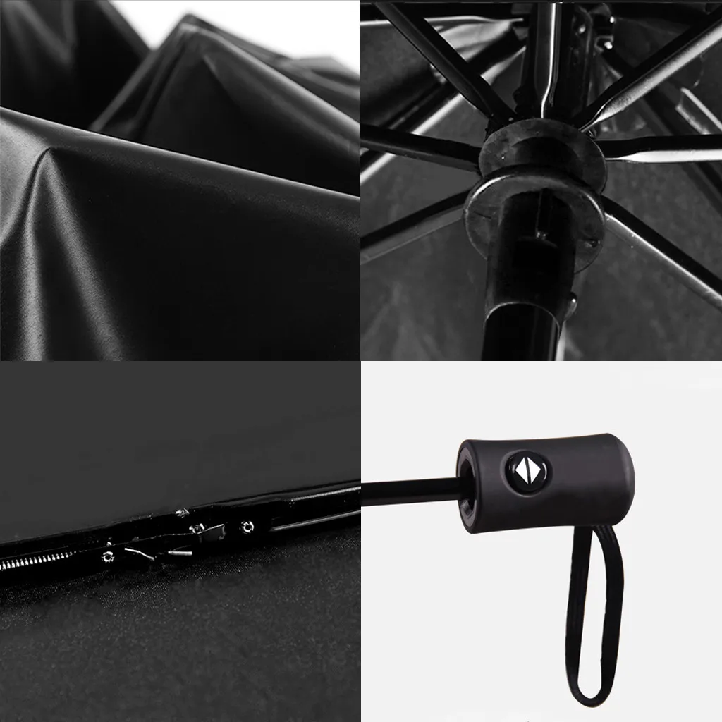2019 автоматический зонтик для дождливой Женщины Три складной мужчин анти УФ