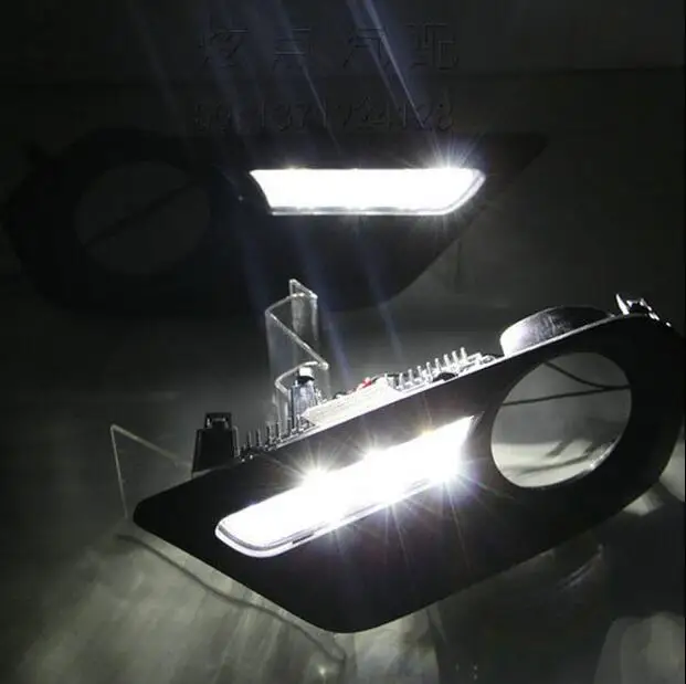 Hireno Car LED DRL Waterproof ABS 12V Daytime Running Lights for ISUZU MU-X 2015-16 Fog lamp 2PCS | Автомобили и мотоциклы