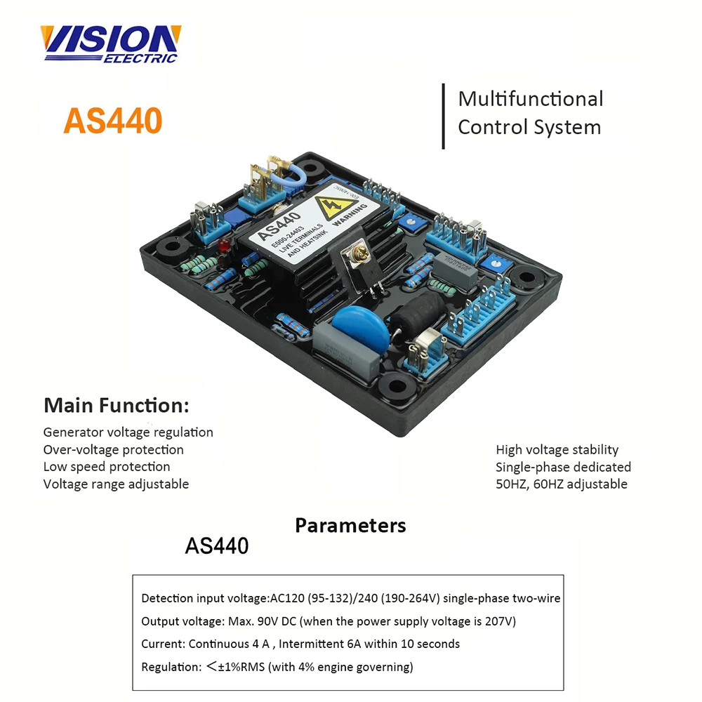 Автоматический регулятор напряжения AVR AS440 стабилизатор высокой