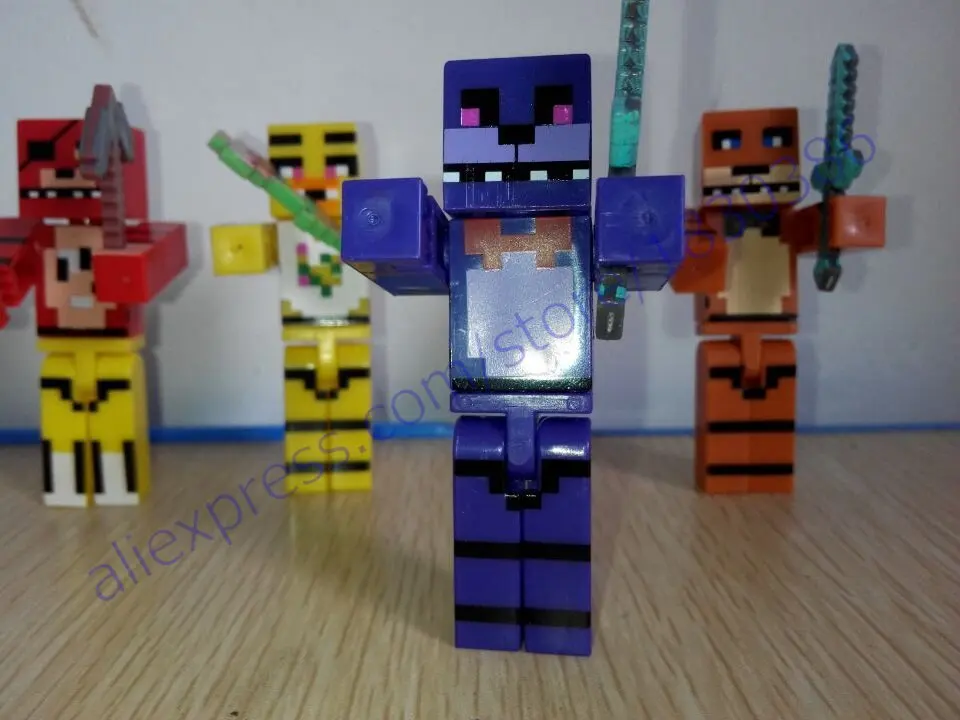 Горячая 4 шт./компл. Модель Minecraft Пять Ночей В фредди Juguetes FNAF Foxy Чика Бонни Фредди