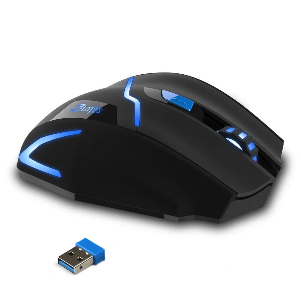 ZELOTES Беспроводная игровая мышь 2 4 ГГц 2400DPI Регулируемая для ноутбука ПК