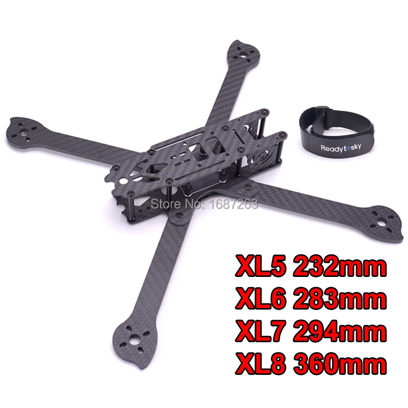 3K полностью углеродное волокно V2 XL5 232 мм XL6 283 XL7 294 XL8 360 True X 5 6 7 8 дюймов FPV рама для
