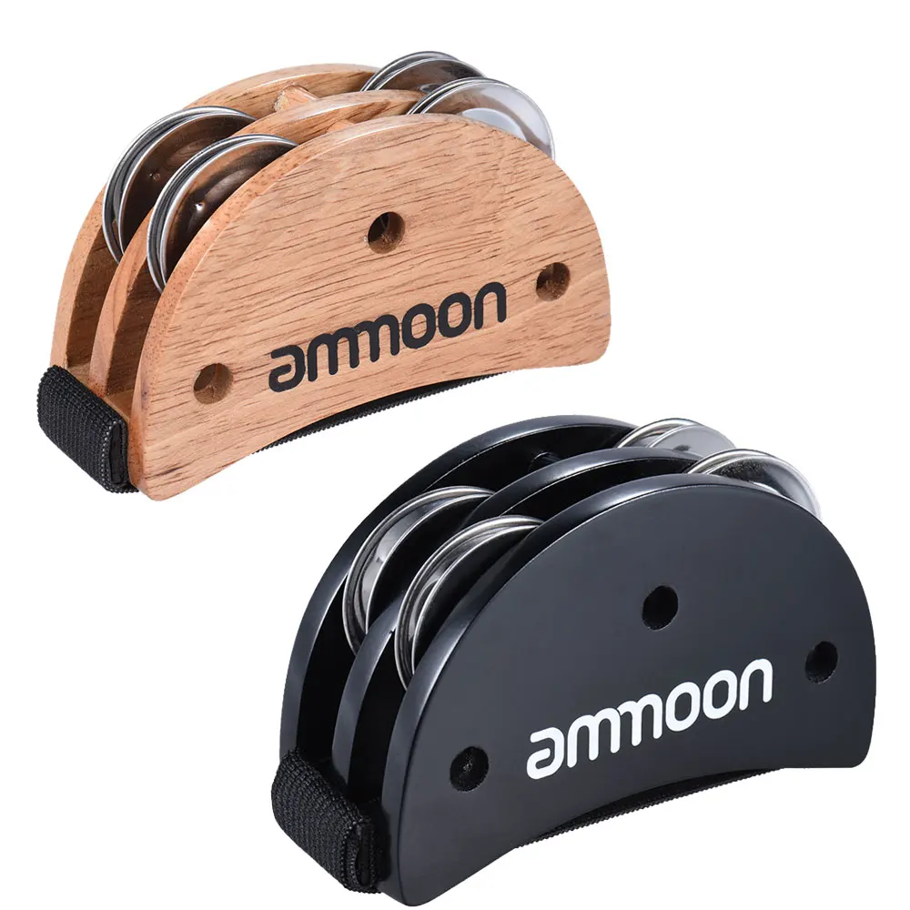 Ammoon эллиптический Cajon Box барабаны компаньон аксессуар для ног Jingle бубен для ручных ударных инструментов Burlywood