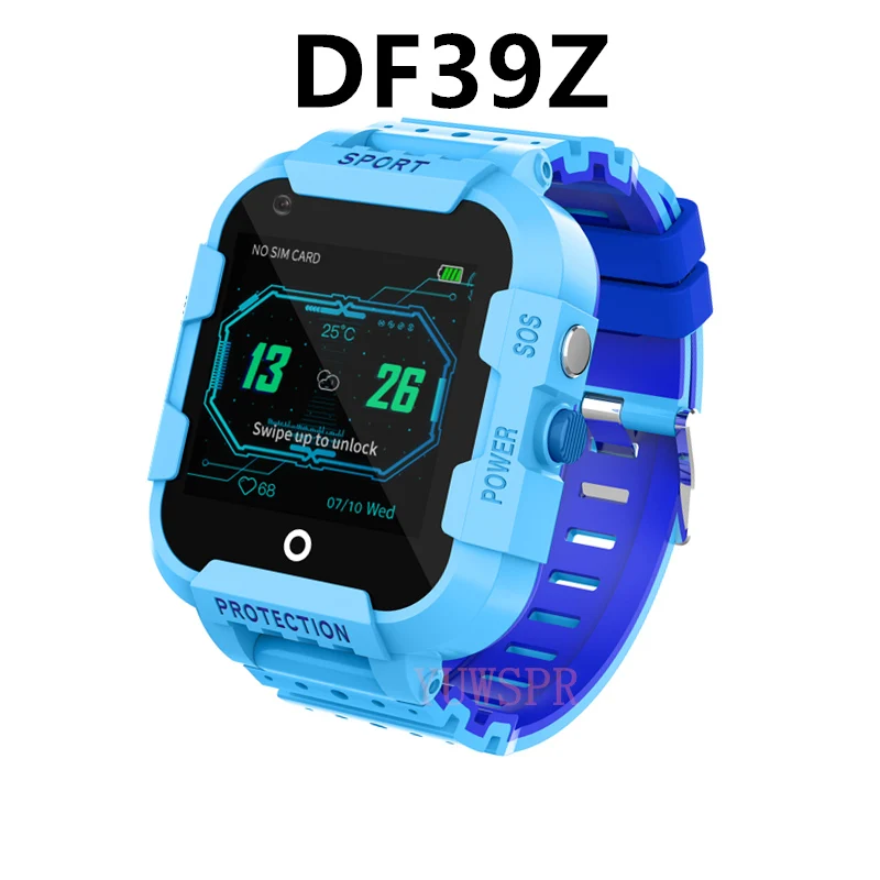 blue Детский трекер 4G Смарт часы gps LBS Wi-Fi позиционирование Bluetooth SOS Вызов камера Детские Отслеживающие часы подарок DF39Z - Цвет: blue