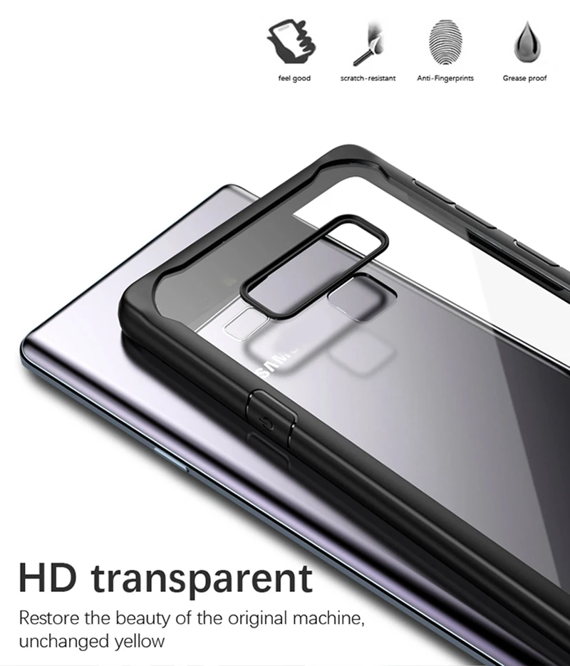 IPAKY противоударный чехол для samsung Galaxy Note 9 Роскошный прозрачный силикон ТПЭ+ PC чехол для телефона для samsung Galaxy Note 8
