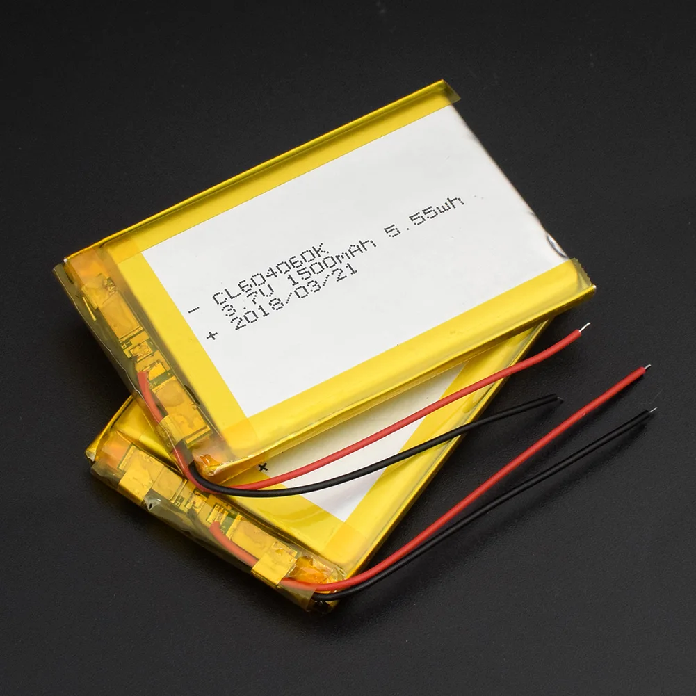 1/2/4 шт. 604060 3,7 V литий-полимерный аккумулятор 1500 мАч DIY мобильный аккумулятор аварийного питания внешний аккумулятор Li-Po Перезаряжаемые батареи