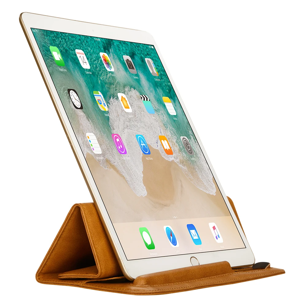 Jisoncase Кожаный чехол Чехол для iPad Pro 10,5 Чехол Мягкий складной рукав сумка с карандашом слот для iPad Pro 9,7