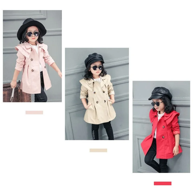 Dulce куртка для девочек ветровка весна 2019 детский тренчкот модная верхняя одежда с