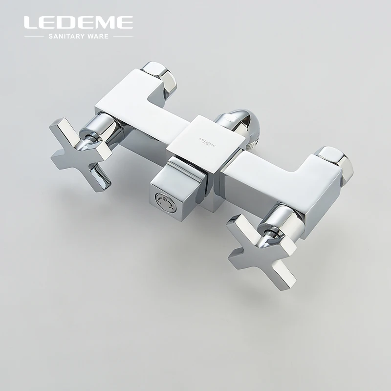 LEDEME Bathtub Faucet Shower Set Brass Body Showers with Handhead ABS Head Long Spout Bathroom Tap L2584 | Обустройство дома
