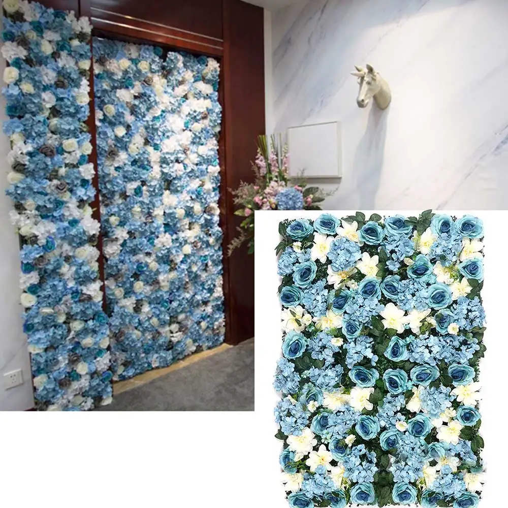 40*60 см искусственный цветочный коврик Шелковая Роза Гибридный свадебный цветок