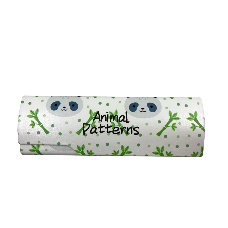 Прямоугольный Чехол для очков с милыми растительными полосками Складывающийся