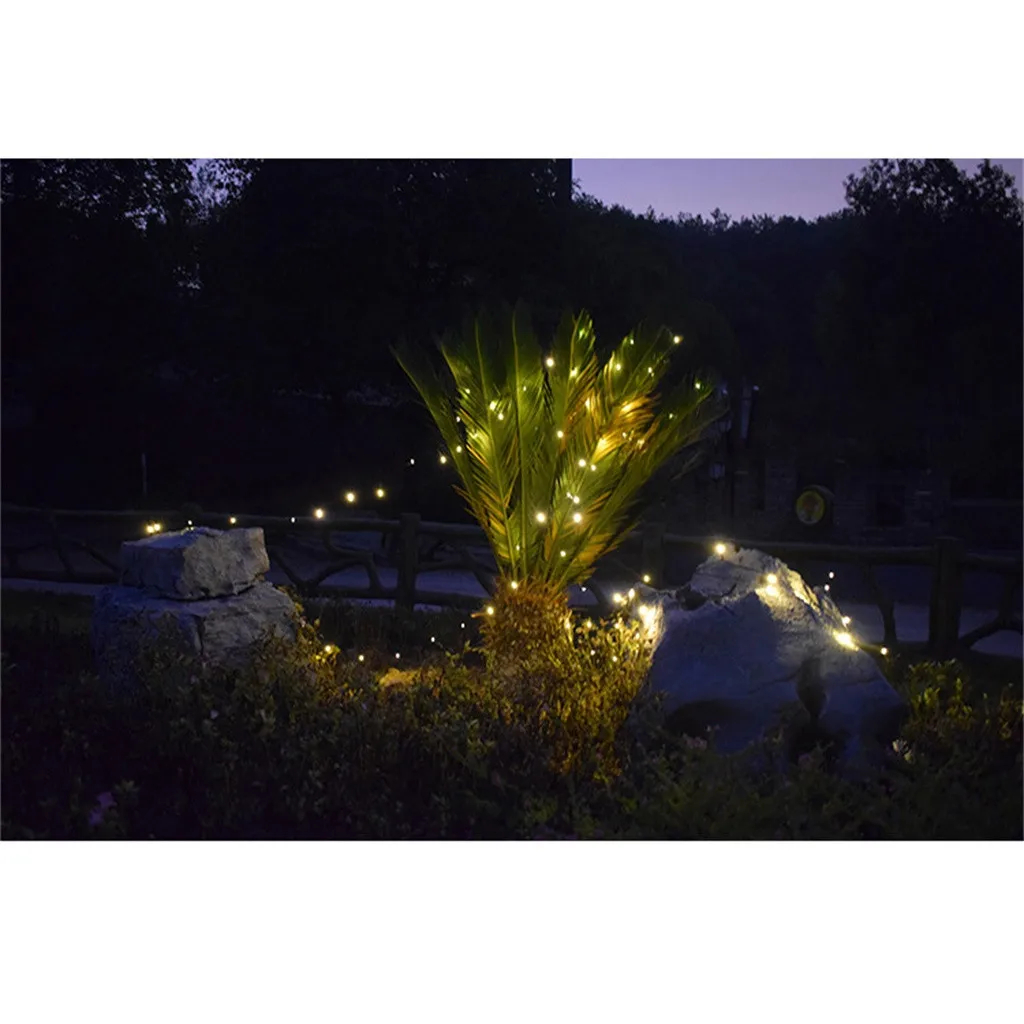 Открытый RF 12 м 100 LED Солнечная энергия Сказочный свет гирлянда лампа для вечеринки