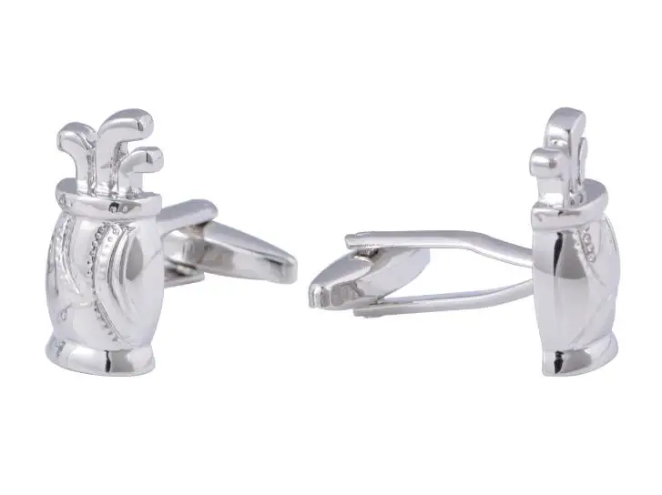 20 пар/лот Серебряный гольф запонки с сумкой Медь сделано запонки рубашка Запонки пуговицы Для мужчин подарок Модные украшения аксессуар