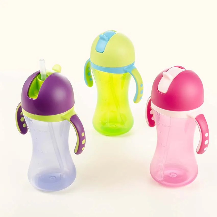 300 мл большая емкость бутылка для воды малышей/детей обучающая с ручкой на