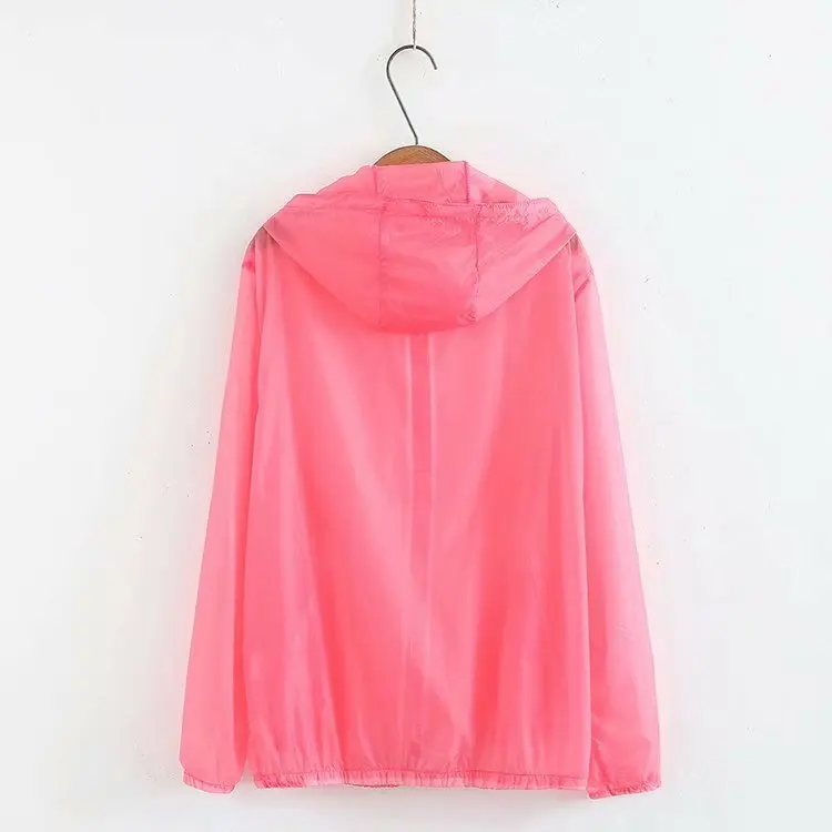 Куртка женская повседневная летняя свободная с капюшоном дышащая