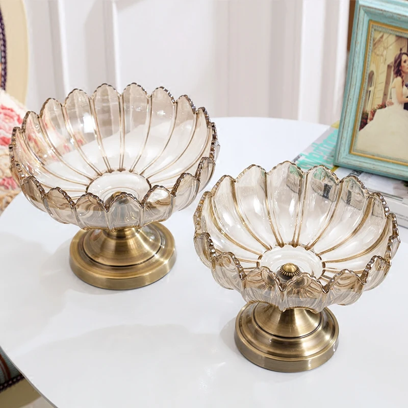 Европейский роскошный хрустальный стеклянный креативный поднос для фруктов