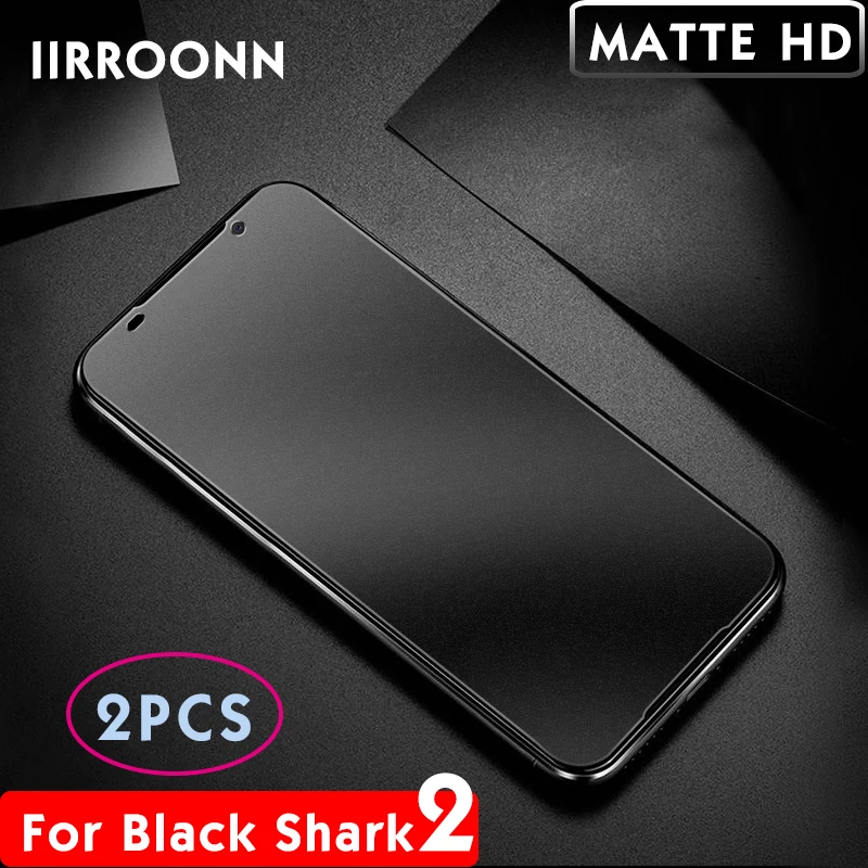 2 MATTE HD 2 шт./лот, матовое закаленное стекло для Xiaomi Black Shark 1 2 Helo, Защита экрана для Black Shark 2 Helo, защитное стекло IIRROONN - Цвет: 2 MATTE HD