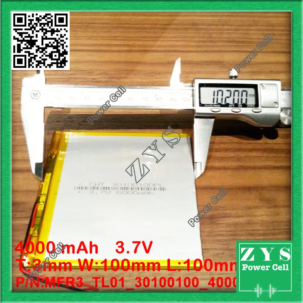 30100100 3 7 V 4000mah литий-полимерный аккумулятор с защитной платой для PDA планшетных ПК