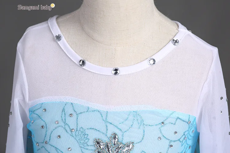 Summer Girl Princess Elsa Dress with crown Children Halloween Snow Queen Cosplay Costume Baby Toddler Kids girls party Clothes | Детская