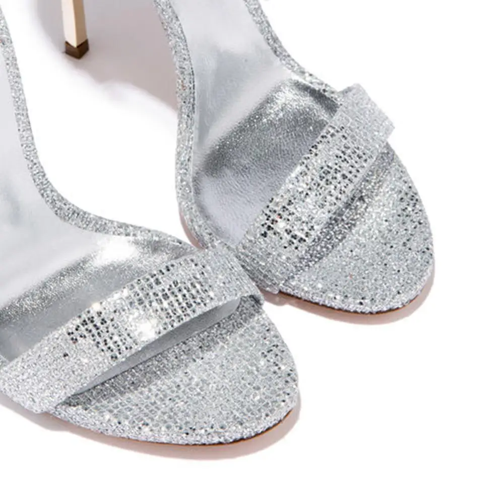 Женские вечерние сандалии с открытым носком однотонные босоножки на высоком каблуке в Корейском стиле лето