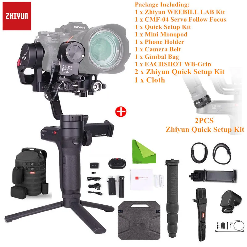 Zhiyun-Tech weebill лаборатории 3-осевому гидростабилизатору Ручной Стабилизатор для sony беззеркальных Камера Поддержка Сенсор Управление с быстрым набор для установки