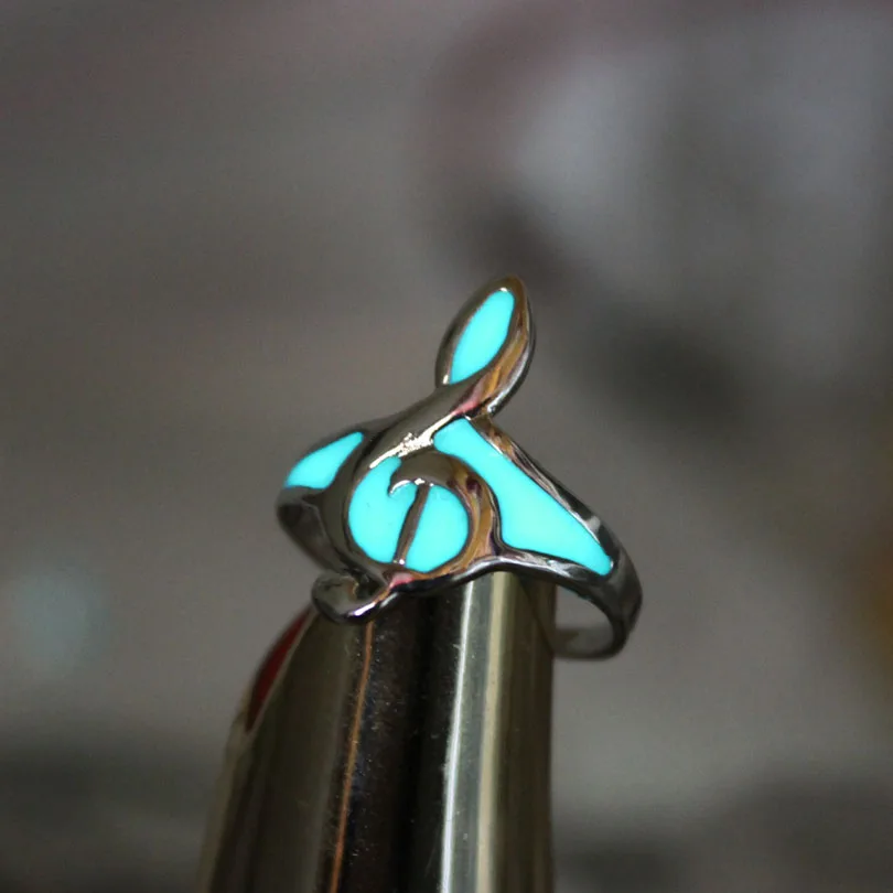 Кольца для заметок светится в темноте кольцо с высокими нотами модные