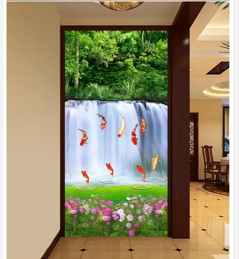 Винтаж обои 3d пейзаж вход украшение стены живопись Настенная Фреска фото