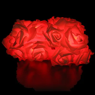 Red 3 м 20 светодиодный Сказочный светильник на батарейках с розами для свадебной вечеринки, Дня Святого Валентина, гирлянда, украшение для рождественской вечеринки - Испускаемый цвет: Red