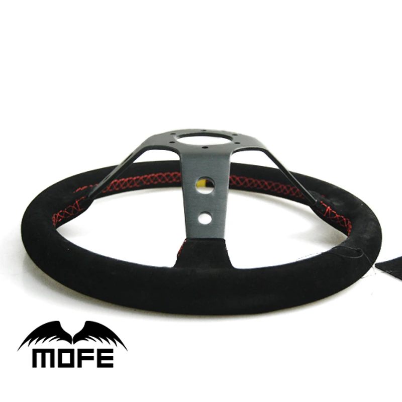 MOFE 14inch 350mm Deep Corn Drifting Steering Wheel / Suede Leather wheels | Автомобили и мотоциклы