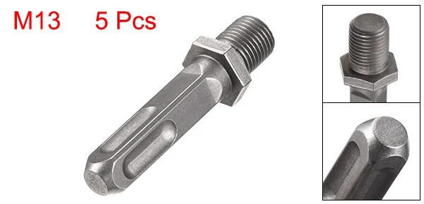 64 x 17mm 5 шт. 3/" 1/2" сверлильный патрон адаптер SDS Plus до 3/" 1/2" M10 M13 резьба Быстрозажимной сверлильный патрон адаптер Круглый хвостовик для ударного драйвера - Цвет: 64 x 17mm